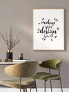 Poster Frame In Living Room Mockup Psd