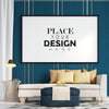 Poster Frame In Living Room Mockup Psd