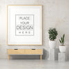 Poster Frame In Living Room Psd Mockup Psd