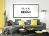 Poster Frame In Living Room Psd Mockup Psd