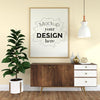 Poster Frame In Living Room Psd Mockup Psd