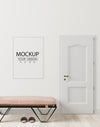 Poster Frame In Living Room Psd Mockup Psd