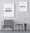 Poster Frame In Living Room Psd Mockup Psd