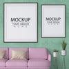 Poster Frame In Living Room Psd Mockup Psd