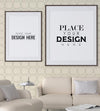 Poster Frame In Living Room Psd Mockup Psd