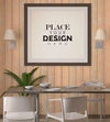 Poster Frame In Living Room Psd Mockup Psd