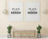 Poster Frame In Living Room Psd Mockup Psd