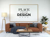 Poster Frame In Living Room Psd Mockup Psd