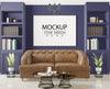 Poster Frame In Living Room Psd Mockup Psd