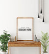 Poster Frame In Living Room Psd Mockup Psd