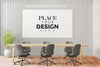 Poster Frame In Living Room Psd Mockup Psd