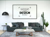 Poster Frame In Living Room Psd Mockup Psd