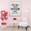 Poster Frame In Living Room Psd Mockup Psd