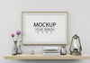 Poster Frame In Living Room Psd Mockup Psd