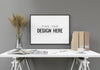 Poster Frame In Living Room Psd Mockup Psd