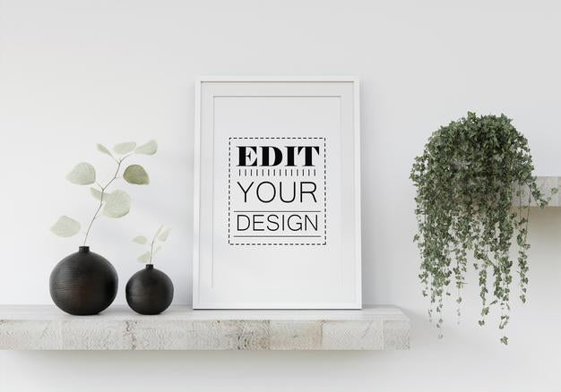 Poster Frame In Living Room Psd Mockup Psd