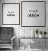 Poster Frame In Living Room Psd Mockup Psd