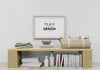 Poster Frame In Living Room Psd Mockup Psd