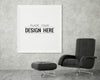 Poster Frame In Living Room Psd Mockup Psd