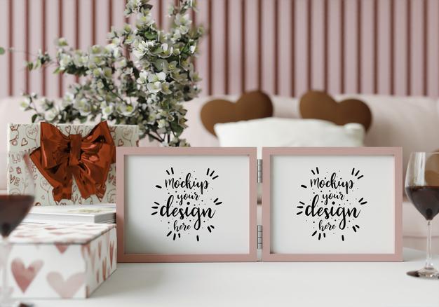 Poster Frame In Living Room Psd Mockup Psd