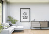 Poster Frame In Living Room Psd Mockup Psd