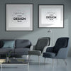 Poster Frame In Living Room Psd Mockup Psd