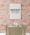 Poster Frame In Living Room Psd Mockup Psd