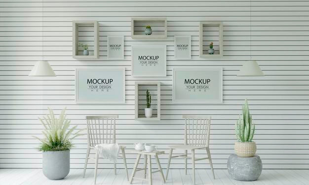 Poster Frame In Living Room Psd Mockup Psd