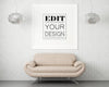 Poster Frame In Living Room Psd Mockup Psd