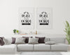 Poster Frame In Living Room Psd Mockup Psd