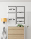 Poster Frame In Living Room Psd Mockup Psd