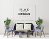 Poster Frame In Living Room Psd Mockup Psd