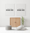 Poster Frame In Living Room Psd Mockup Psd