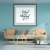 Poster Frame In Living Room Psd Mockup Psd