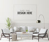 Poster Frame In Living Room Psd Mockup Psd