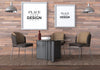 Poster Frame In Living Room Psd Mockup Psd