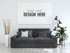 Poster Frame In Living Room Psd Mockup Psd