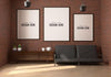 Poster Frame In Living Room Psd Mockup Psd