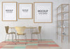 Poster Frame In Living Room Psd Mockup Psd