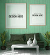 Poster Frame In Living Room Psd Mockup Psd