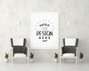 Poster Frame In Living Room Psd Mockup Psd