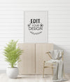 Poster Frame In Living Room Psd Mockup Psd