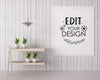 Poster Frame In Living Room Psd Mockup Psd