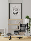 Poster Frame In Living Room Psd Mockup Psd