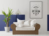 Poster Frame In Living Room Psd Mockup Psd