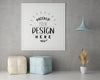 Poster Frame In Living Room Psd Mockup Psd