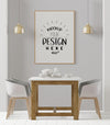 Poster Frame In Living Room Psd Mockup Psd