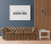 Poster Frame In Living Room Psd Mockup Psd