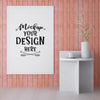 Poster Frame In Living Room Psd Mockup Psd