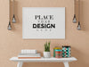 Poster Frame In Living Room Psd Mockup Psd